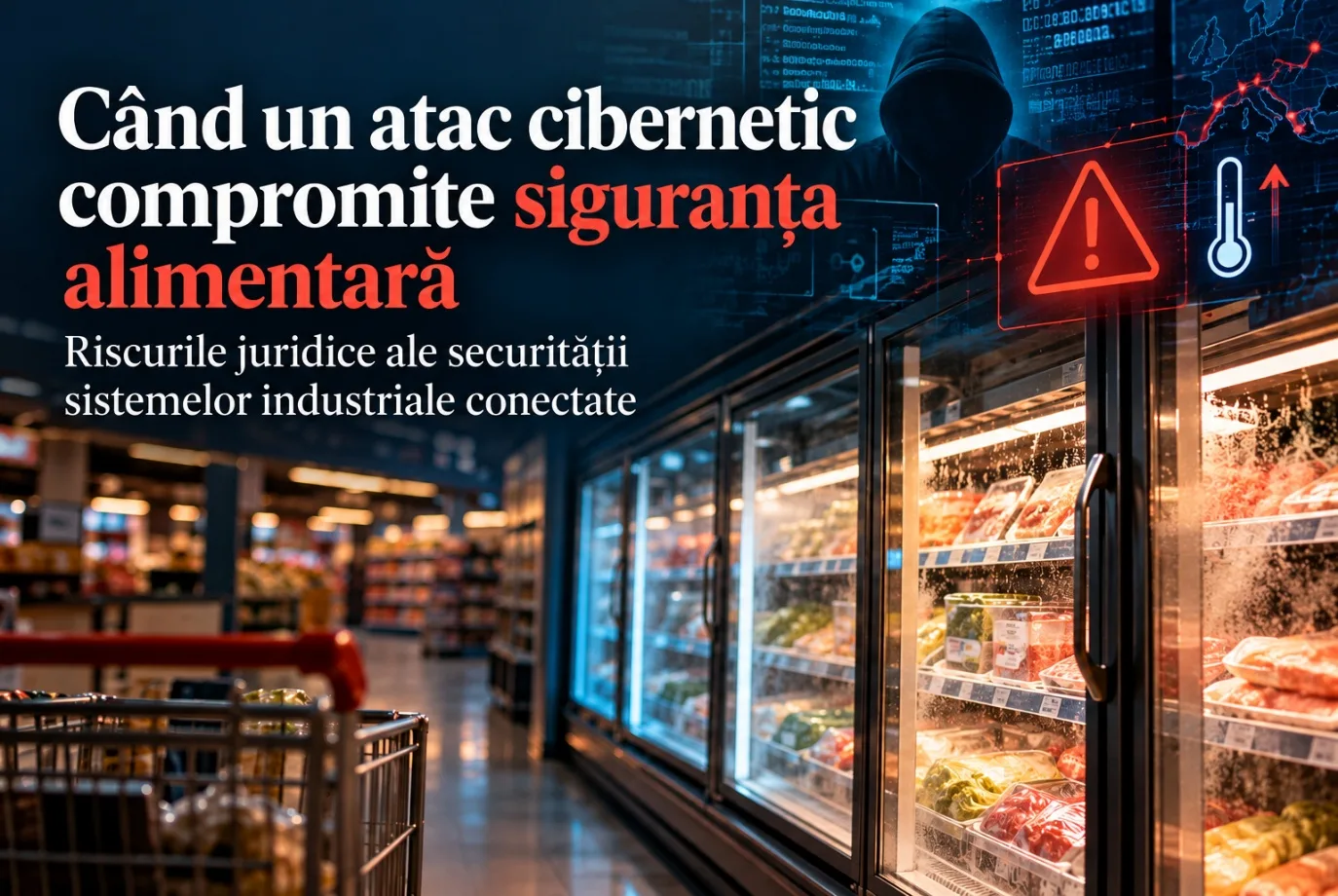 Vitrine frigorifice dintr-un supermarket și avertizare de temperatură – atac cibernetic cu efecte asupra siguranței alimentare