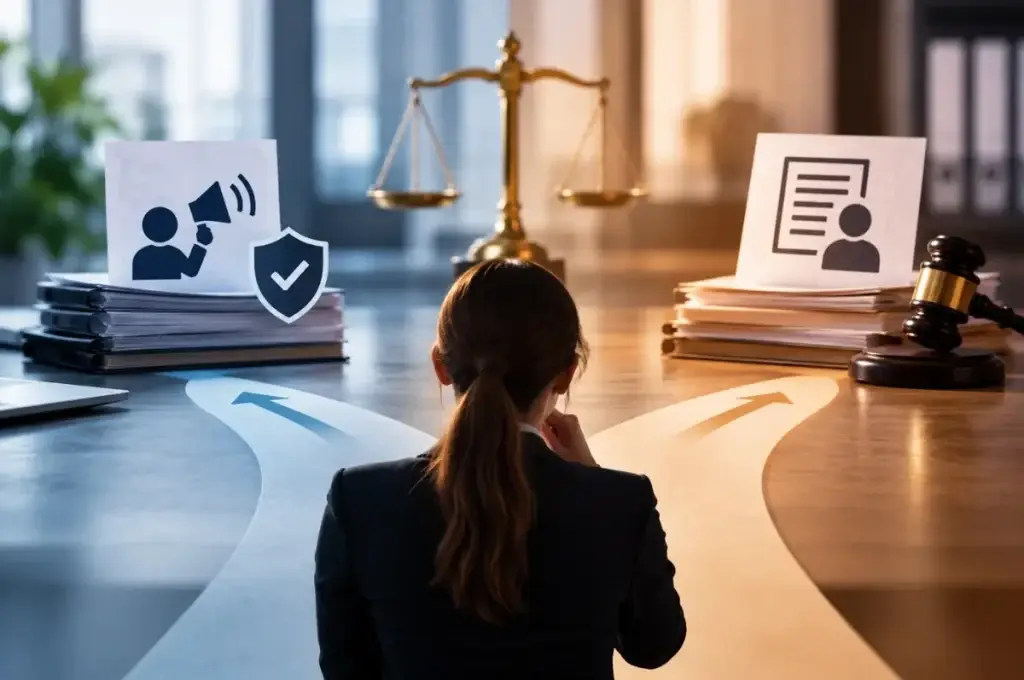 Profesionistă în fața a două căi distincte – protecția avertizorului și procedura disciplinară